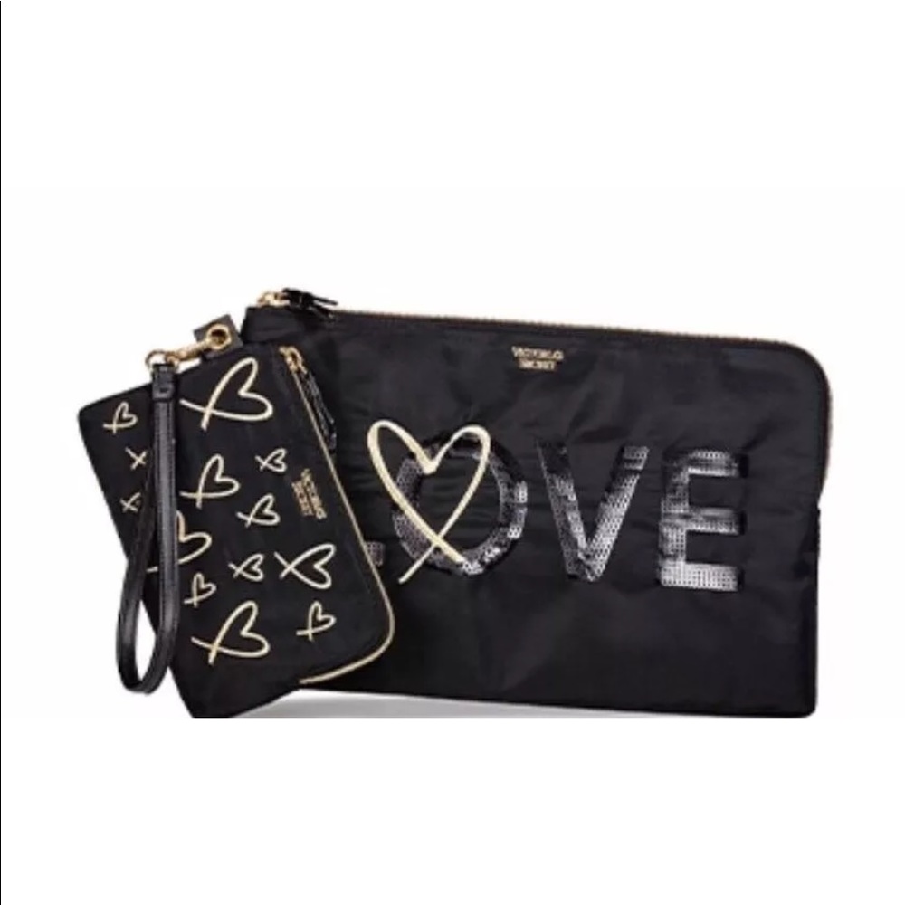 Victoria’s Secret LOVE Bling 2-Pce Set Clutch, Bag